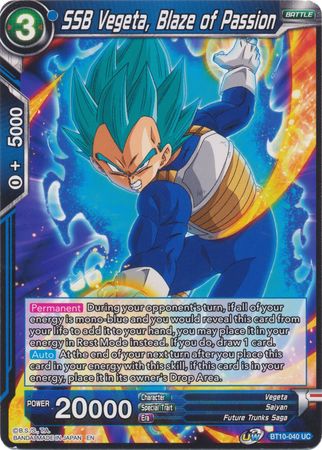 SSB Vegeta, Blaze of Passion (BT10-040) [Revision Pack 2020] | Tables and Towers