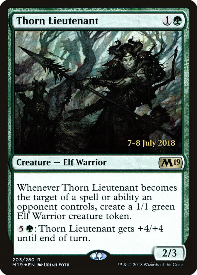 Thorn Lieutenant [Core Set 2019 Prerelease Promos] | Tables and Towers