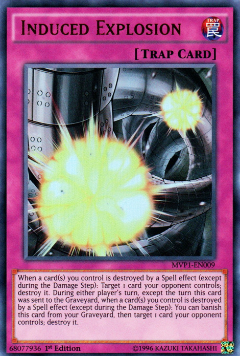 Induced Explosion [MVP1-EN009] Ultra Rare | Tables and Towers