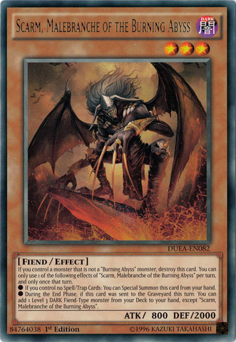 Scarm, Malebranche of the Burning Abyss [DUEA-EN082] Rare | Tables and Towers