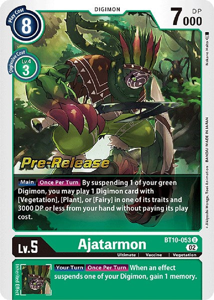 Ajatarmon [BT10-053] [Xros Encounter Pre-Release Cards] | Tables and Towers