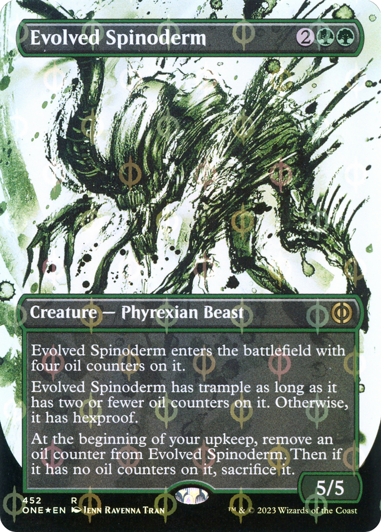 Evolved Spinoderm (Borderless Ichor Step-and-Compleat Foil) [Phyrexia: All Will Be One] | Tables and Towers