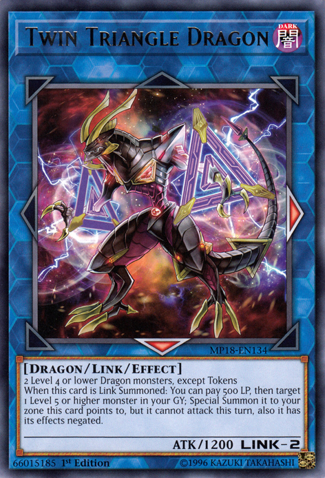 Twin Triangle Dragon [MP18-EN134] Rare | Tables and Towers