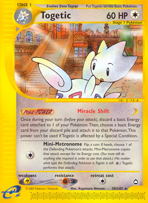 Togetic (39/147) [Aquapolis] | Tables and Towers