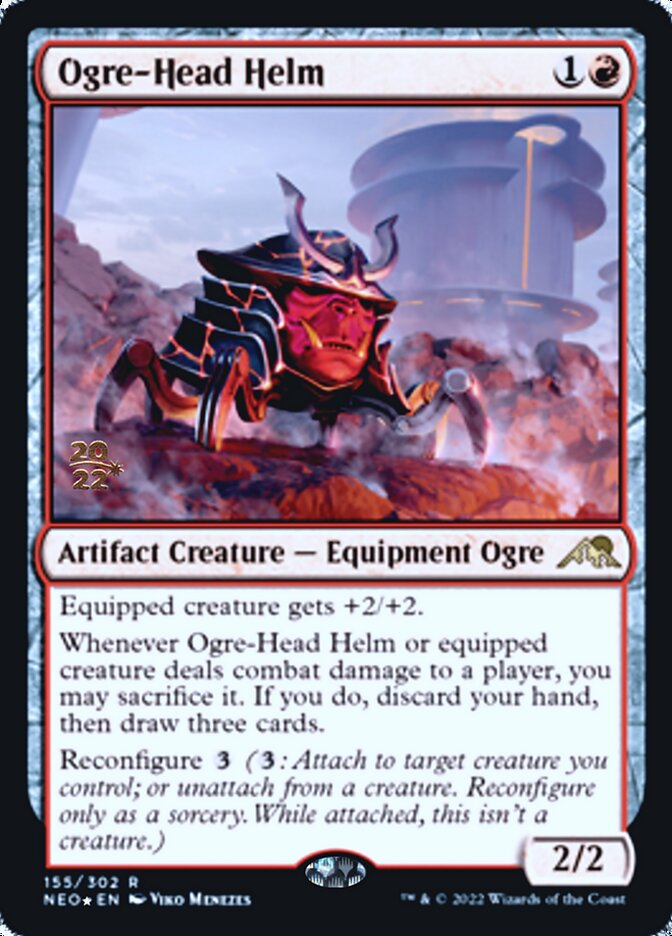 Ogre-Head Helm [Kamigawa: Neon Dynasty Prerelease Promos] | Tables and Towers