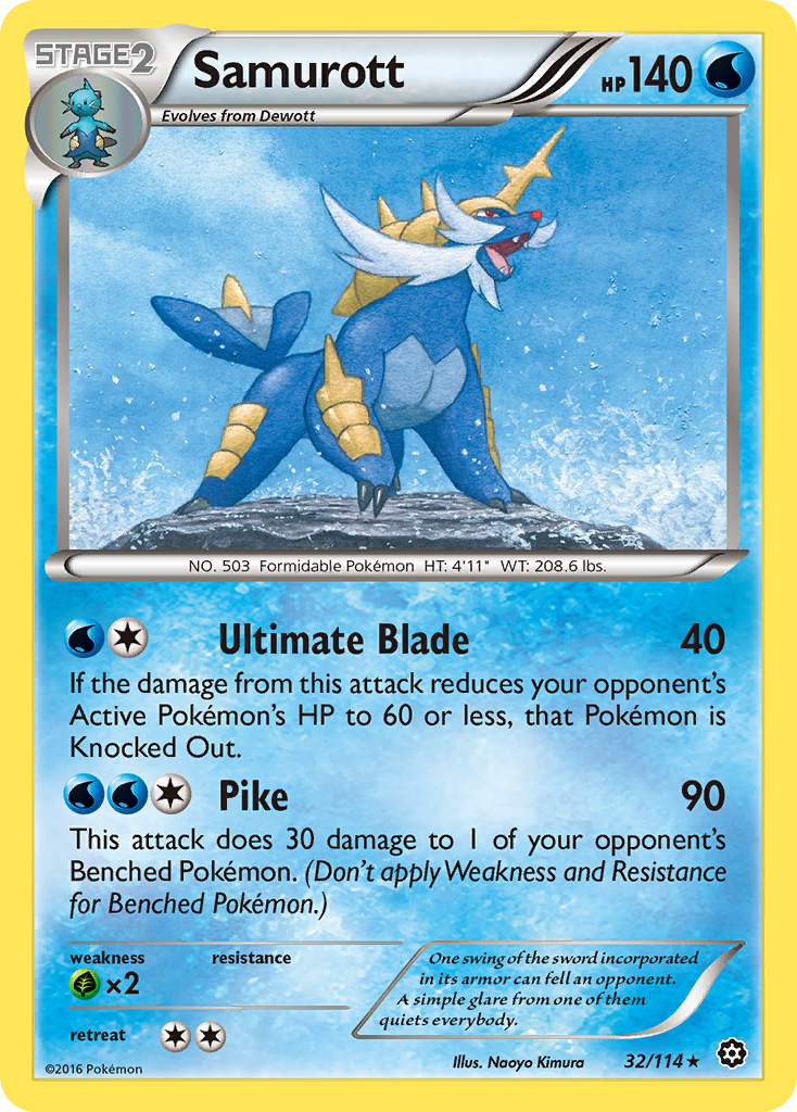 Samurott (32/114) [XY: Steam Siege] | Tables and Towers