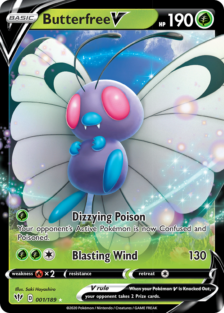 Butterfree V (001/189) [Sword & Shield: Darkness Ablaze] | Tables and Towers