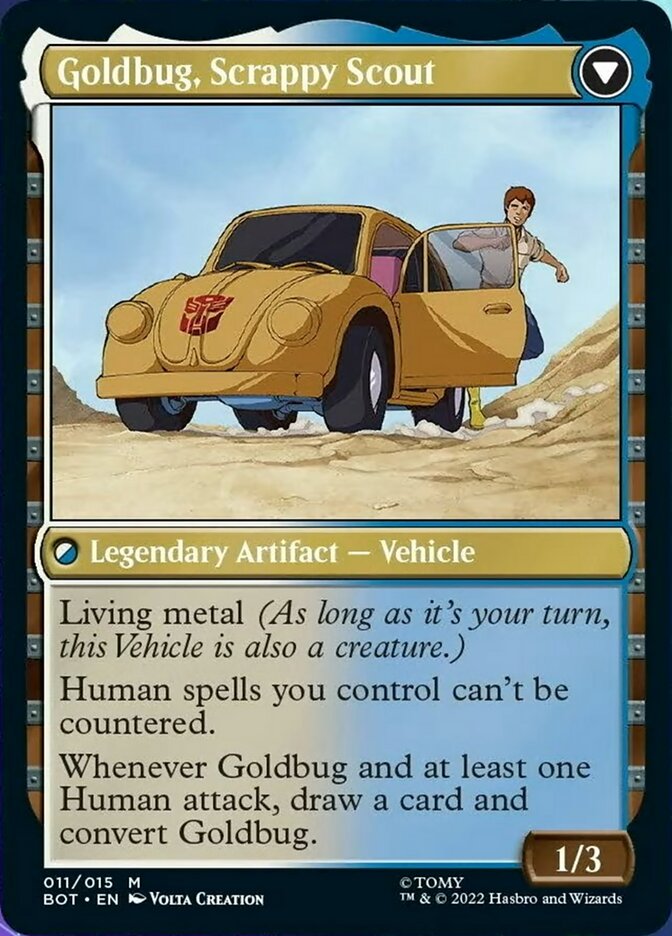 Goldbug, Humanity's Ally // Goldbug, Scrappy Scout [Transformers] | Tables and Towers