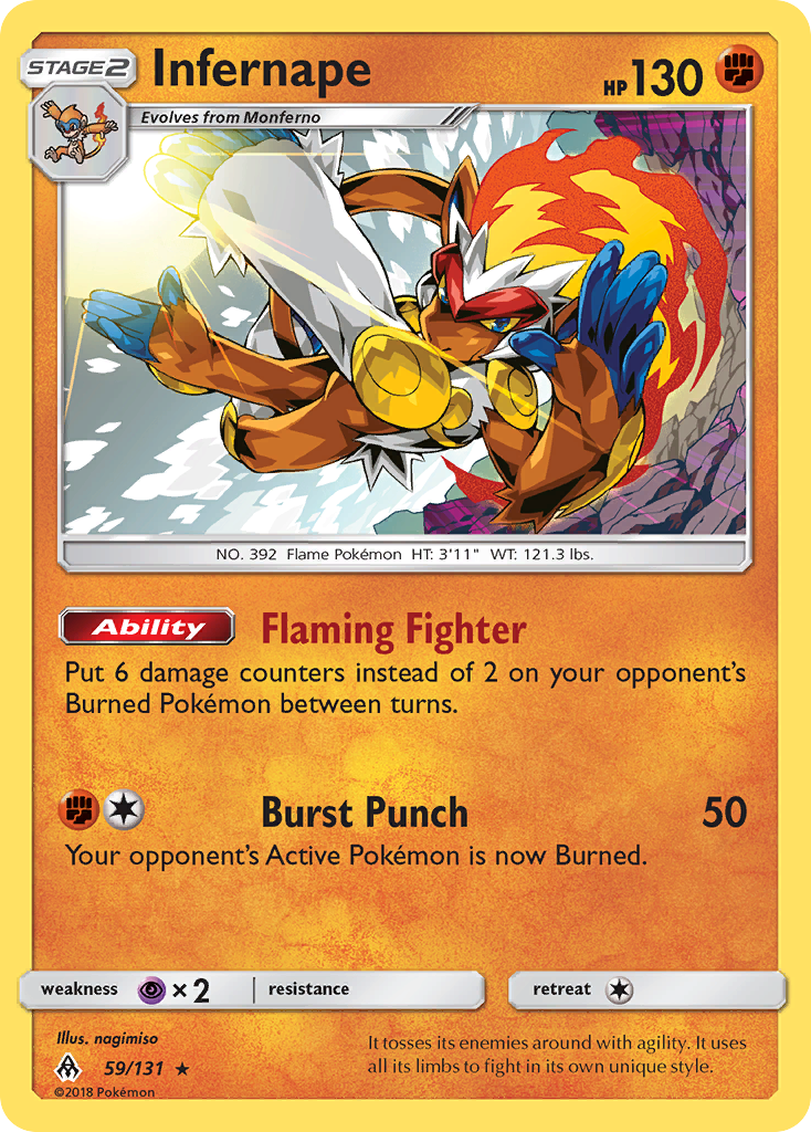 Infernape (59/131) [Sun & Moon: Forbidden Light] | Tables and Towers