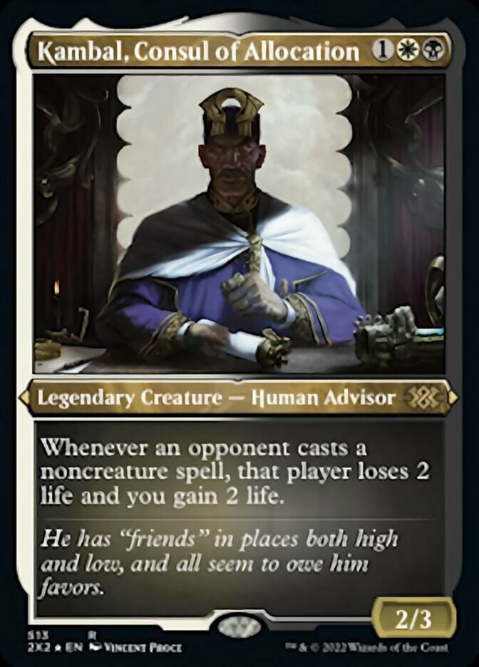 Kambal, Consul of Allocation (Foil Etched) [Double Masters 2022] | Tables and Towers