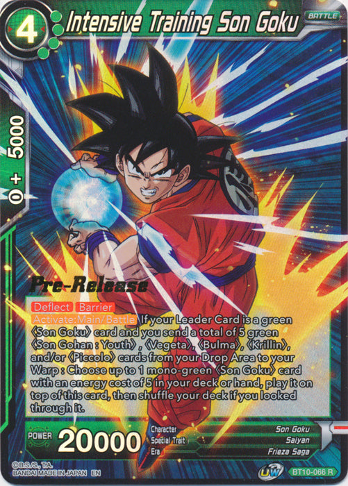 Intensive Training Son Goku (BT10-066) [Rise of the Unison Warrior Prerelease Promos] | Tables and Towers