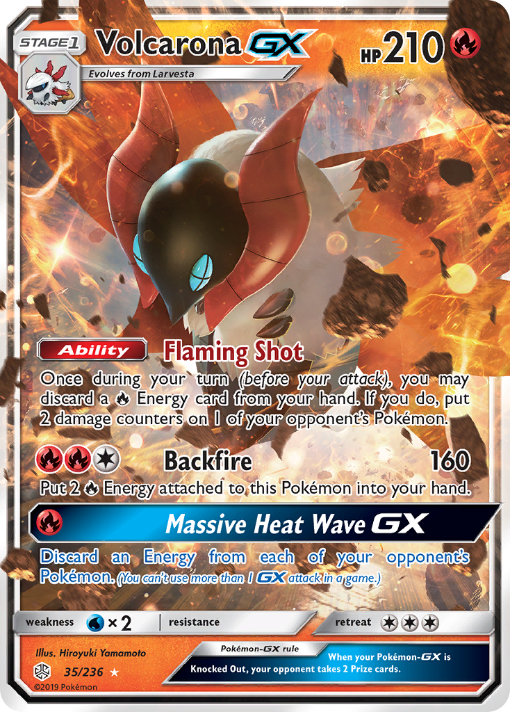 Volcarona GX (35/236) [Sun & Moon: Cosmic Eclipse] | Tables and Towers