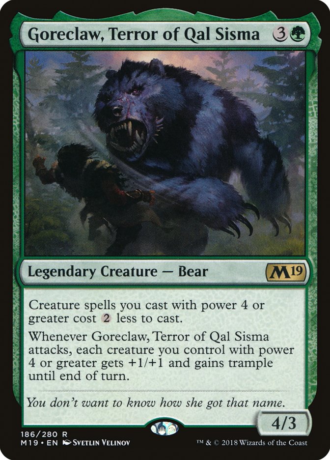 Goreclaw, Terror of Qal Sisma [Core Set 2019] | Tables and Towers