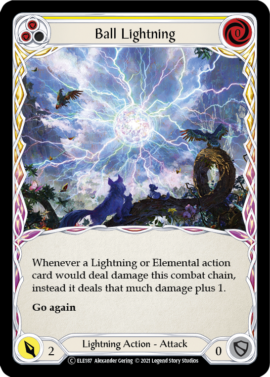 Ball Lightning (Yellow) [U-ELE187] (Tales of Aria Unlimited)  Unlimited Rainbow Foil | Tables and Towers