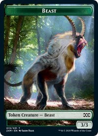 Beast // Treasure Double-Sided Token [Double Masters Tokens] | Tables and Towers