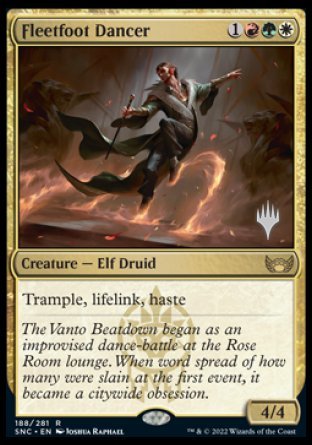 Fleetfoot Dancer (Promo Pack) [Streets of New Capenna Promos] | Tables and Towers