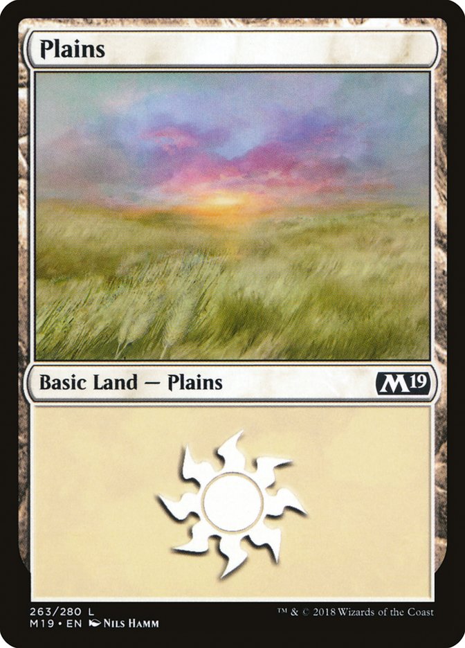 Plains (263) [Core Set 2019] | Tables and Towers