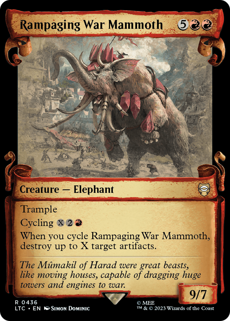 Rampaging War Mammoth [The Lord of the Rings: Tales of Middle-Earth Commander Showcase Scrolls] | Tables and Towers