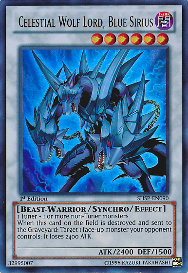 Celestial Wolf Lord, Blue Sirius [SHSP-EN090] Ultra Rare | Tables and Towers