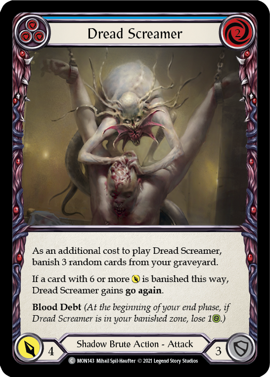 Dread Screamer (Blue) [MON143] (Monarch)  1st Edition Normal | Tables and Towers