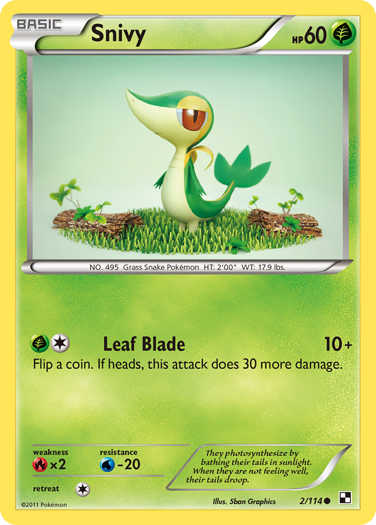 Snivy (2/114) [Black & White: Base Set] | Tables and Towers