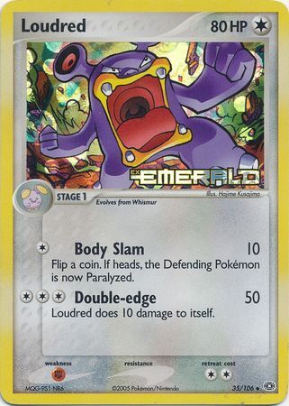 Loudred (35/106) (Stamped) [EX: Emerald] | Tables and Towers