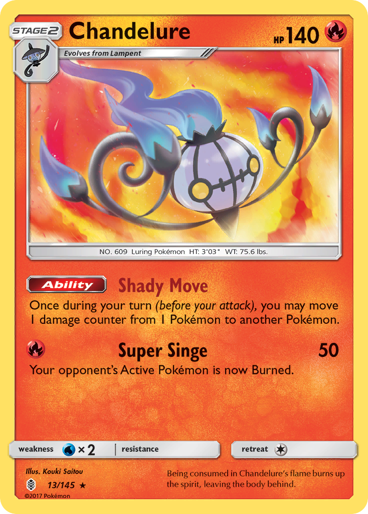 Chandelure (13/145) [Sun & Moon: Guardians Rising] | Tables and Towers