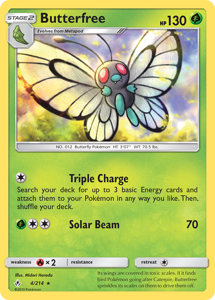 Butterfree (4/214) [Sun & Moon: Unbroken Bonds] | Tables and Towers