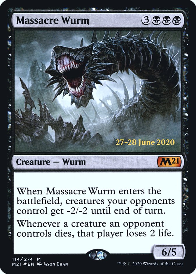 Massacre Wurm [Core Set 2021 Prerelease Promos] | Tables and Towers