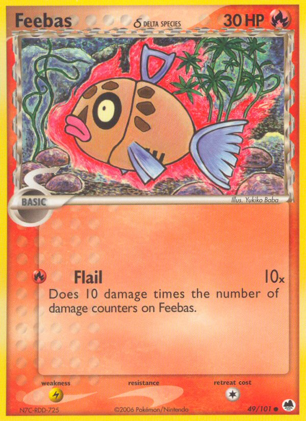 Feebas (49/101) (Delta Species) [EX: Dragon Frontiers] | Tables and Towers