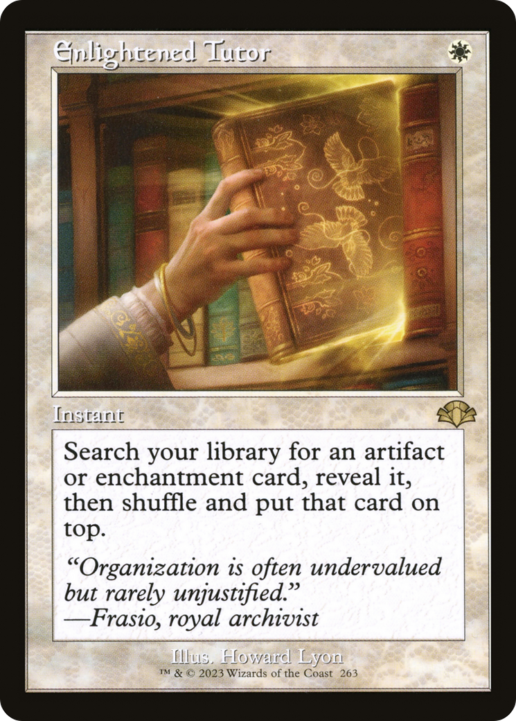 Enlightened Tutor (Retro) [Dominaria Remastered] | Tables and Towers