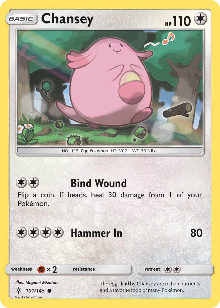 Chansey (101/145) [Sun & Moon: Guardians Rising] | Tables and Towers