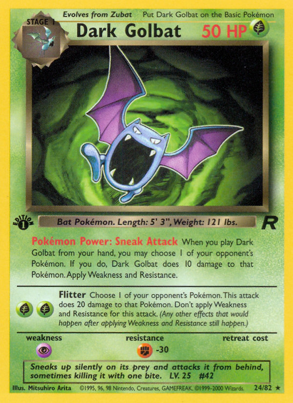 Dark Golbat (24/82) [Team Rocket 1st Edition] | Tables and Towers