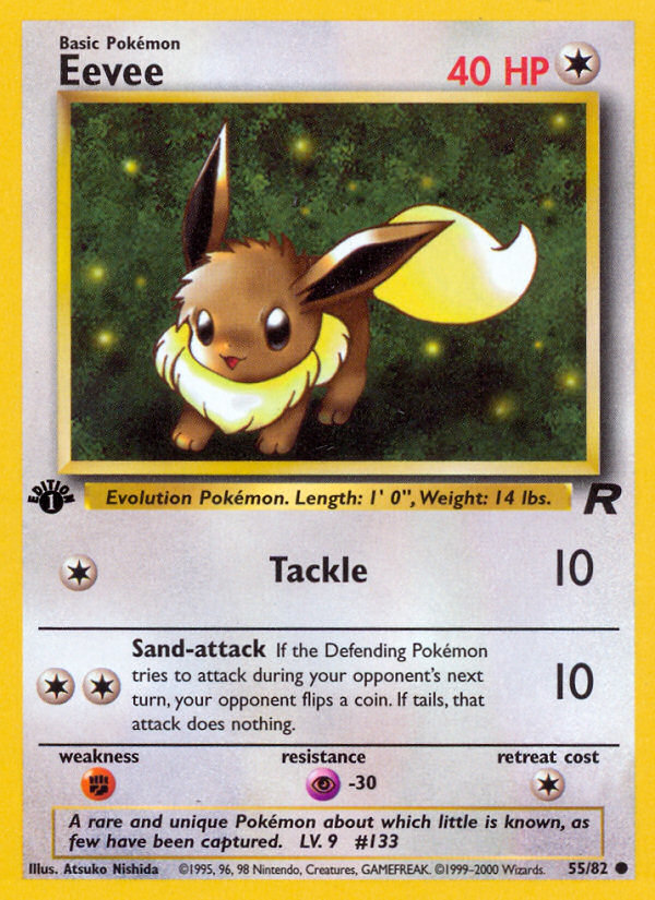 Eevee (55/82) [Team Rocket 1st Edition] | Tables and Towers