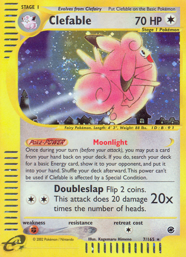 Clefable (7/165) [Expedition: Base Set] | Tables and Towers