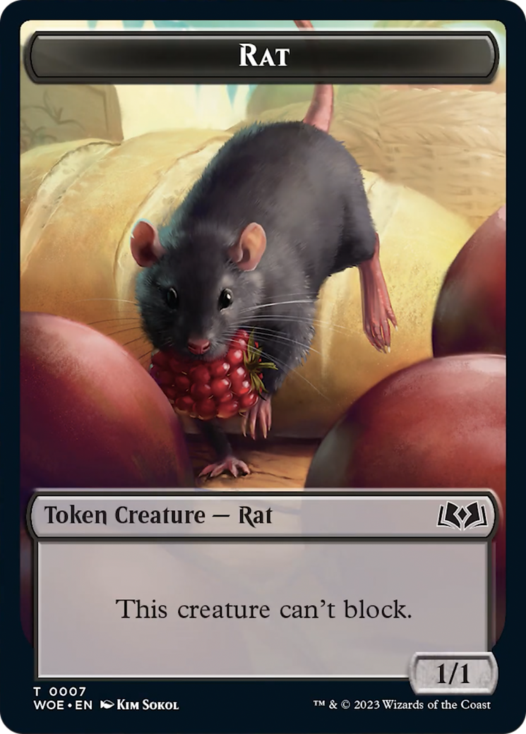 Rat Token [Wilds of Eldraine Tokens] | Tables and Towers