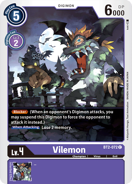 Vilemon [BT2-072] [Release Special Booster Ver.1.0] | Tables and Towers