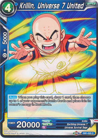 Krillin, Universe 7 United (DB1-025) [Dragon Brawl] | Tables and Towers