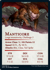 Manticore Art Card [Dungeons & Dragons: Adventures in the Forgotten Realms Art Series] | Tables and Towers