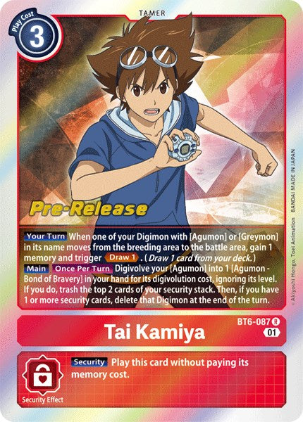 Tai Kamiya [BT6-087] [Double Diamond Pre-Release Cards] | Tables and Towers