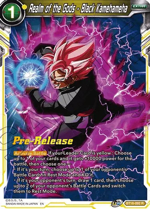 Realm of the Gods - Black Kamehameha (BT16-092) [Realm of the Gods Prerelease Promos] | Tables and Towers