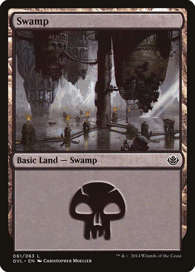 Swamp (61) (Garruk vs. Liliana) [Duel Decks Anthology] | Tables and Towers