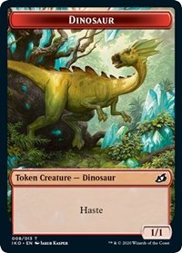 Dinosaur // Human Soldier (003) Double-Sided Token [Ikoria: Lair of Behemoths Tokens] | Tables and Towers