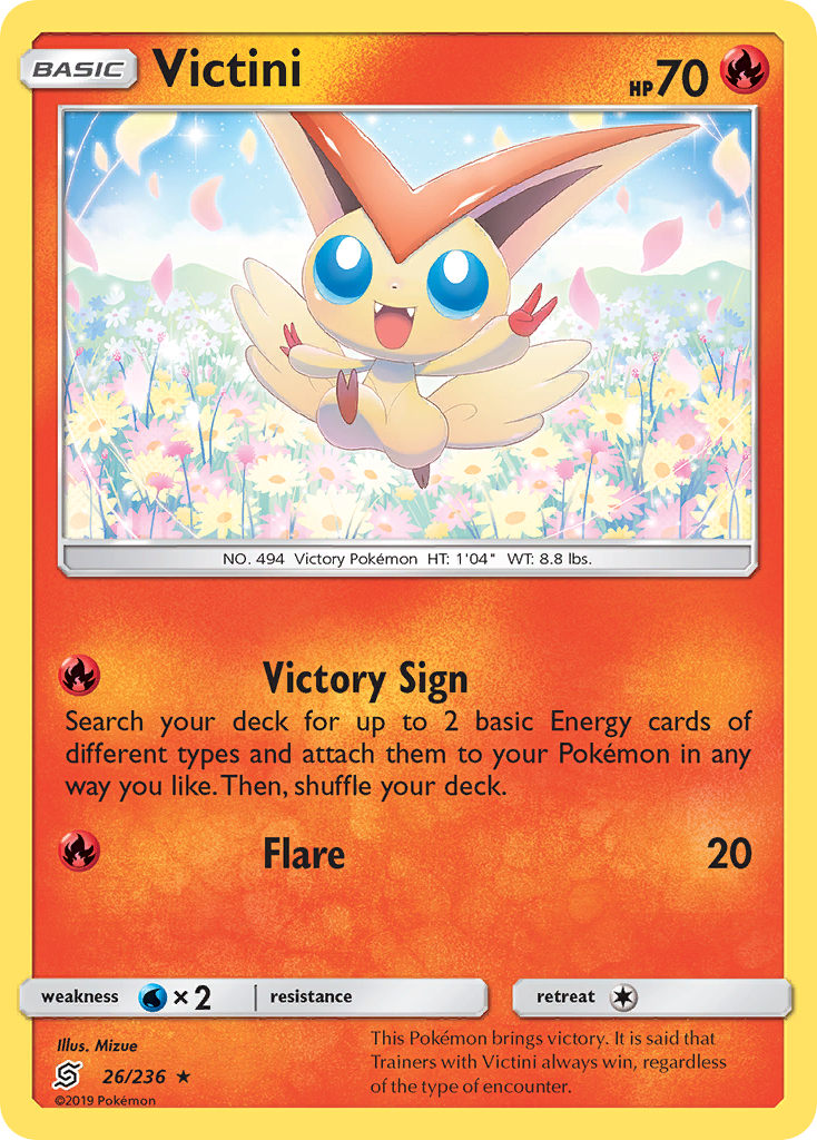 Victini (26/236) [Sun & Moon: Unified Minds] | Tables and Towers