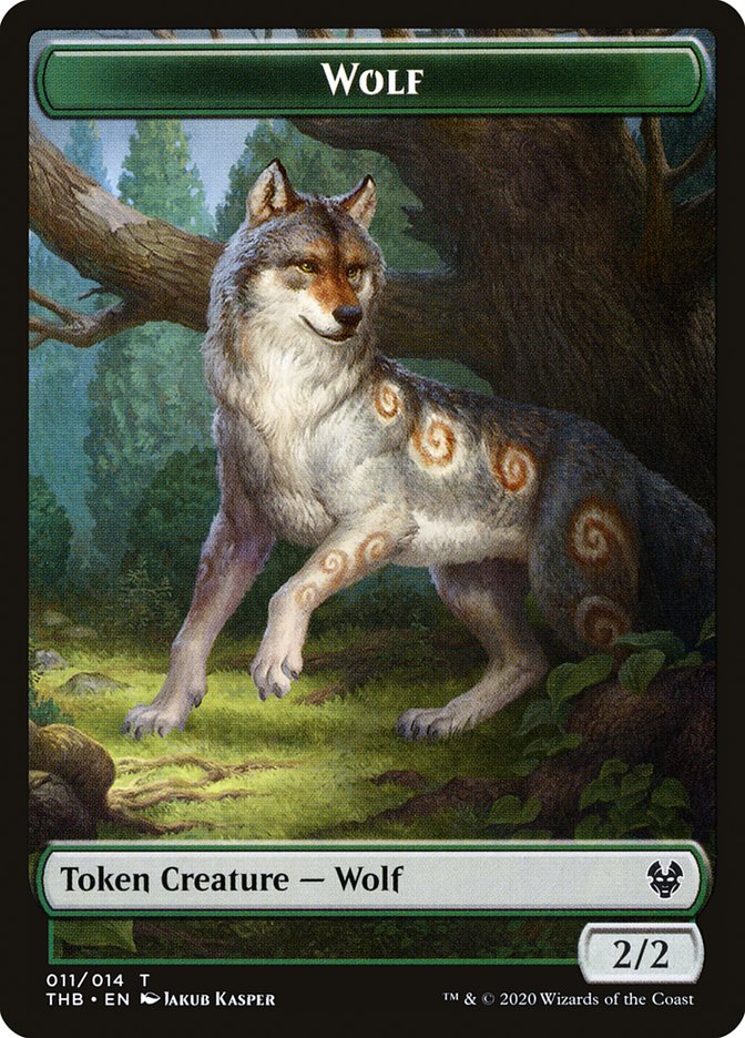 Satyr // Wolf Double-Sided Token [Theros Beyond Death Tokens] | Tables and Towers