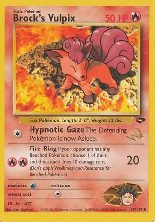 Brock's Vulpix (37/132) (W Stamped Promo) [Gym Challenge Unlimited] | Tables and Towers