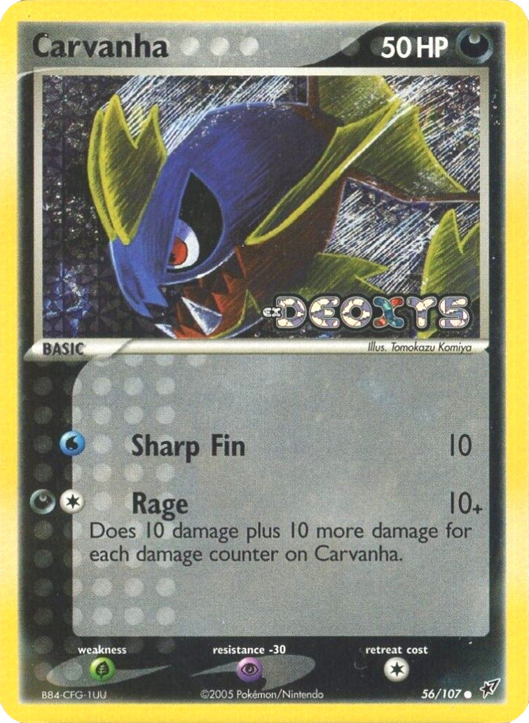 Carvanha (56/107) (Stamped) [EX: Deoxys] | Tables and Towers