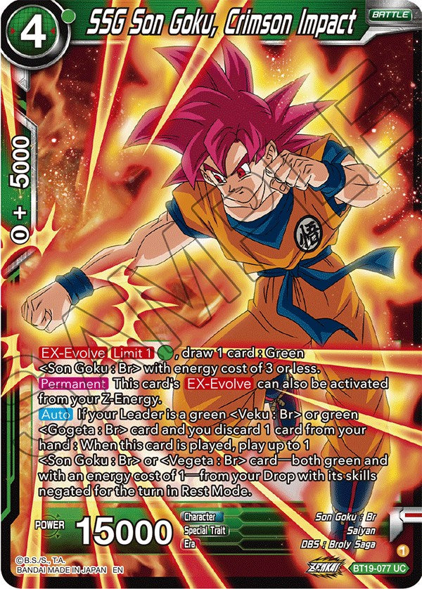 SSG Son Goku, Crimson Impact (BT19-077) [Fighter's Ambition] | Tables and Towers