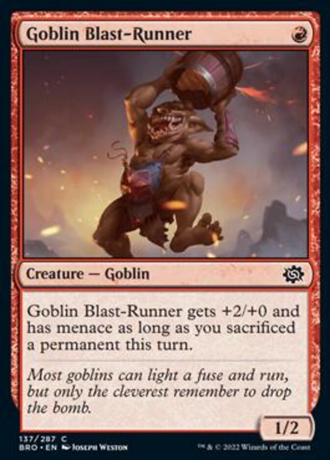 Goblin Blast-Runner [The Brothers' War] | Tables and Towers