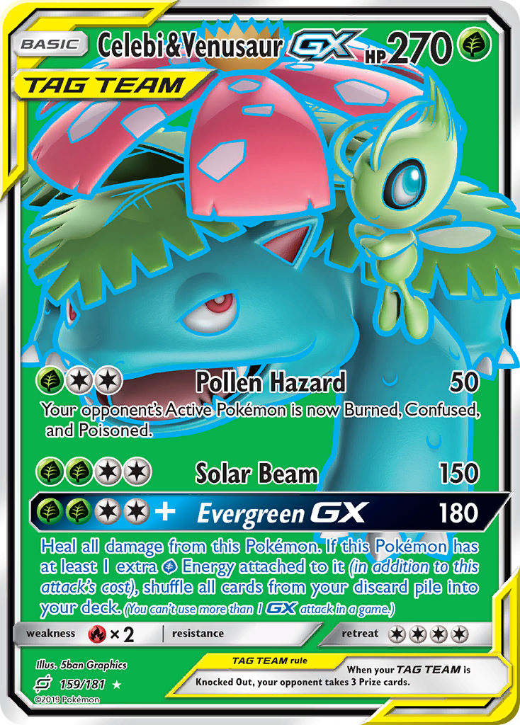 Celebi & Venusaur GX (159/181) [Sun & Moon: Team Up] | Tables and Towers